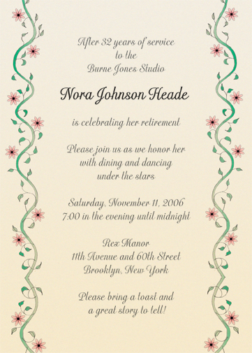 Retirement Party Invitations Wording