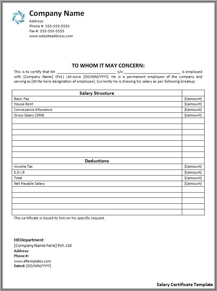 Salary Slip Format