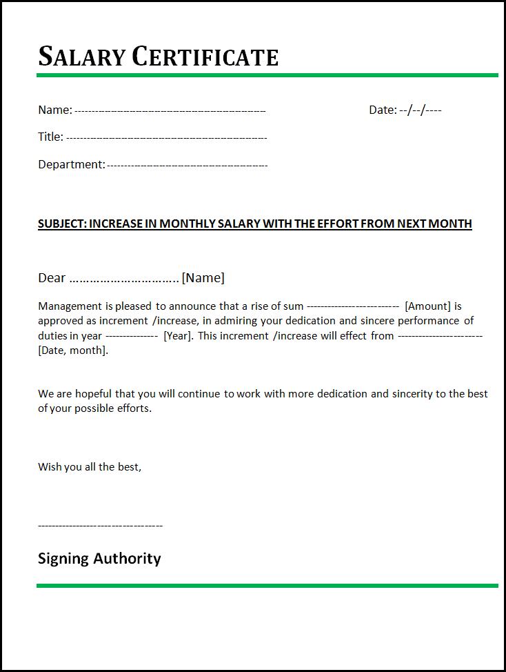 Salary Slip Format In Word