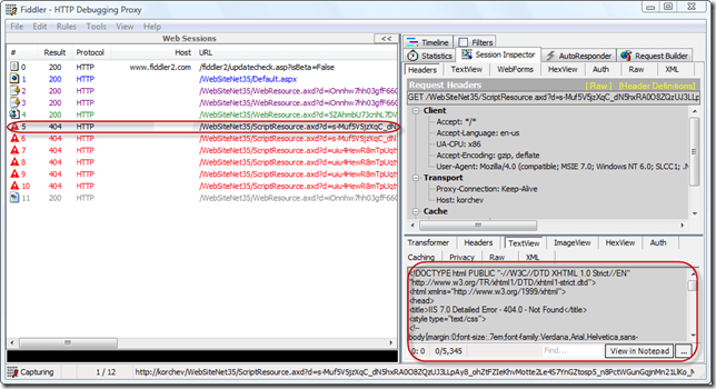 Scriptresource.axd 404 Iis 7.5