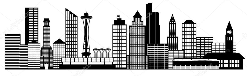 Seattle Skyline Silhouette