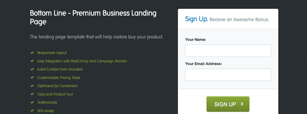 Sign Up Page Template