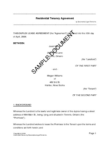 Simple Rental Agreement Form Pdf