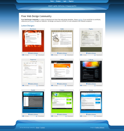 Simple Web Design Templates Free