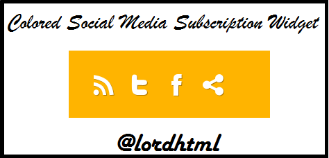 Social Media Buttons Wordpress Widget
