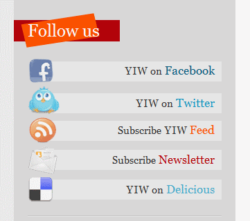 Social Media Buttons Wordpress Widget