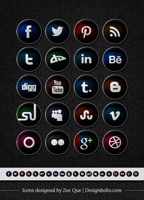 Social Media Icons Png Black White
