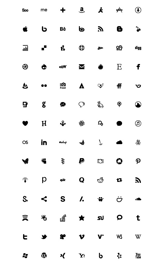 Social Media Icons Vector White
