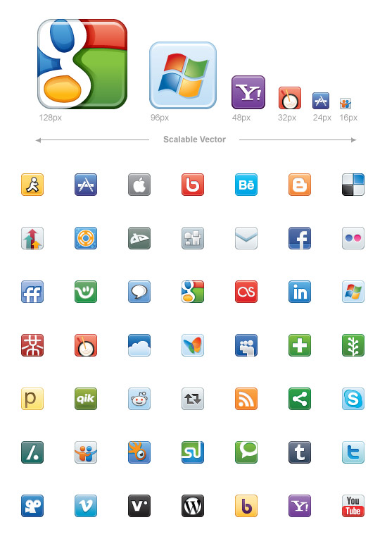 Social Media Logos Vector