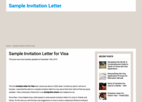Sponsorship Letter Sample For Visa