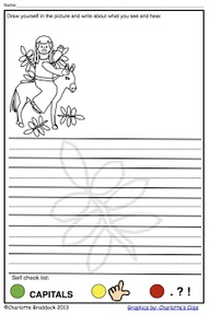 Spring Writing Paper For Kindergarten