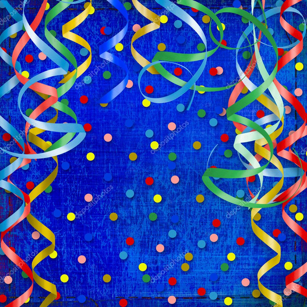 Streamers And Confetti Border