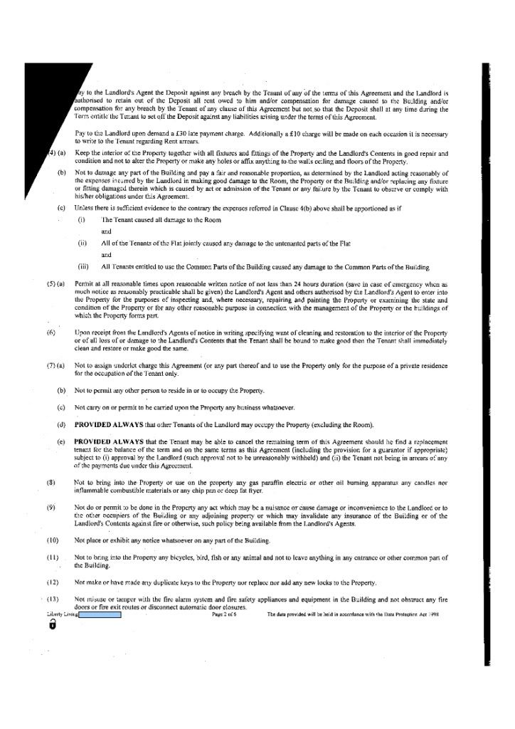 Tenancy Agreement Template Free Uk