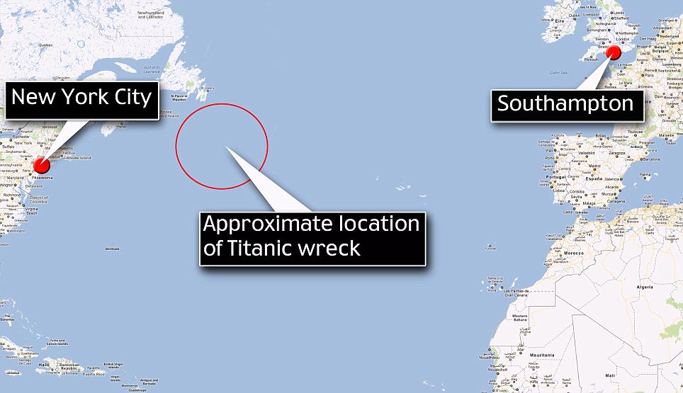 Titanic Shipwreck Map