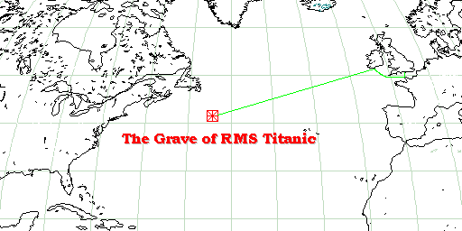 Titanic Shipwreck Map