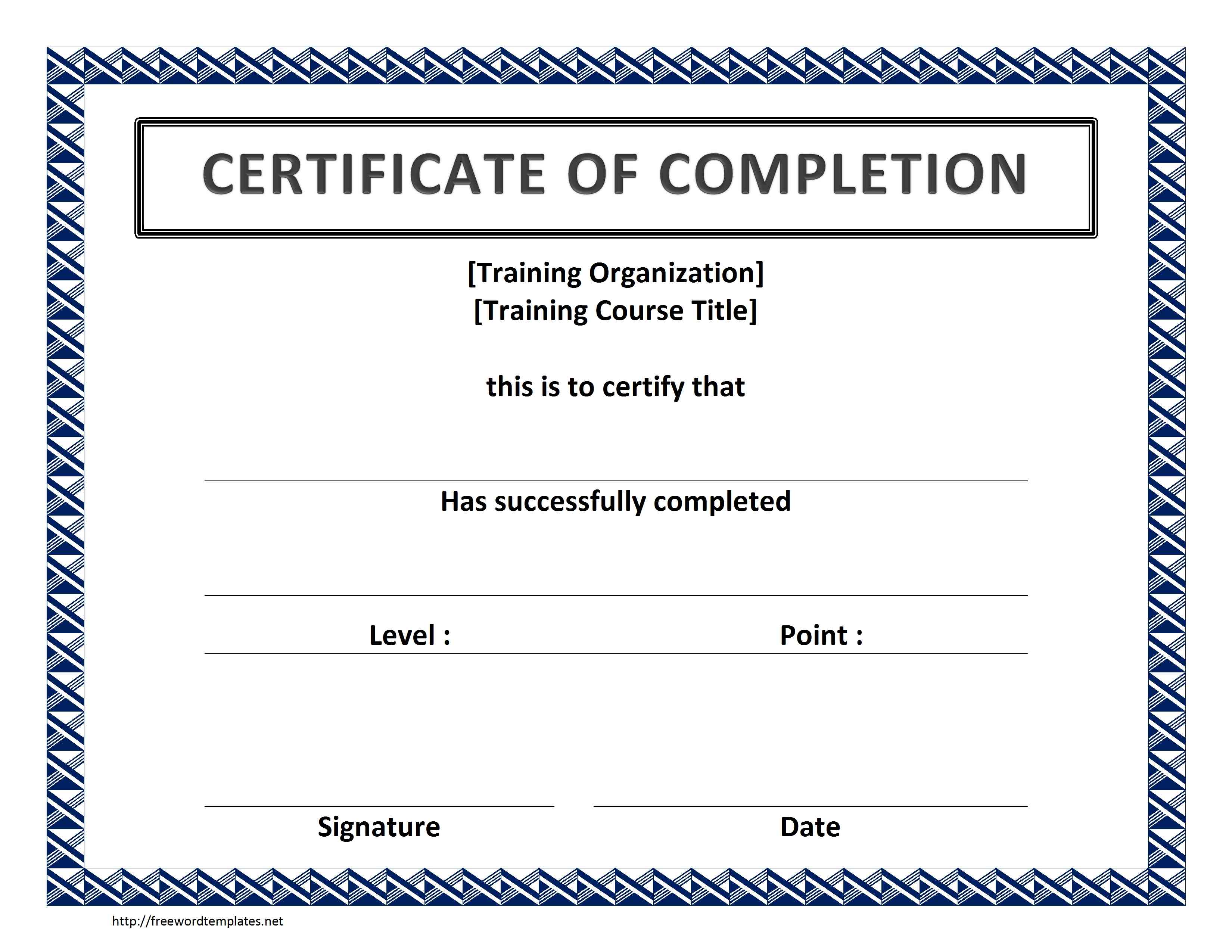 Training Documentation Template Word