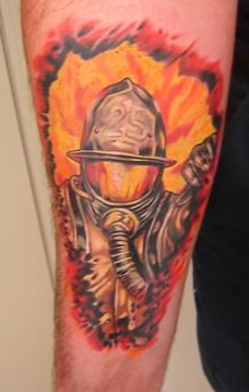 Tribal Firefighter Tattoos