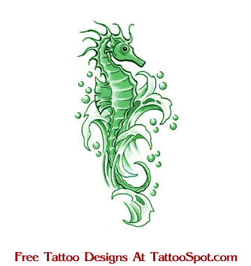 Tribal Seahorse Tattoo