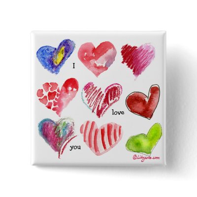 Valentine Hearts To Colour