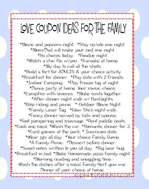 Valentines Day Love Coupons