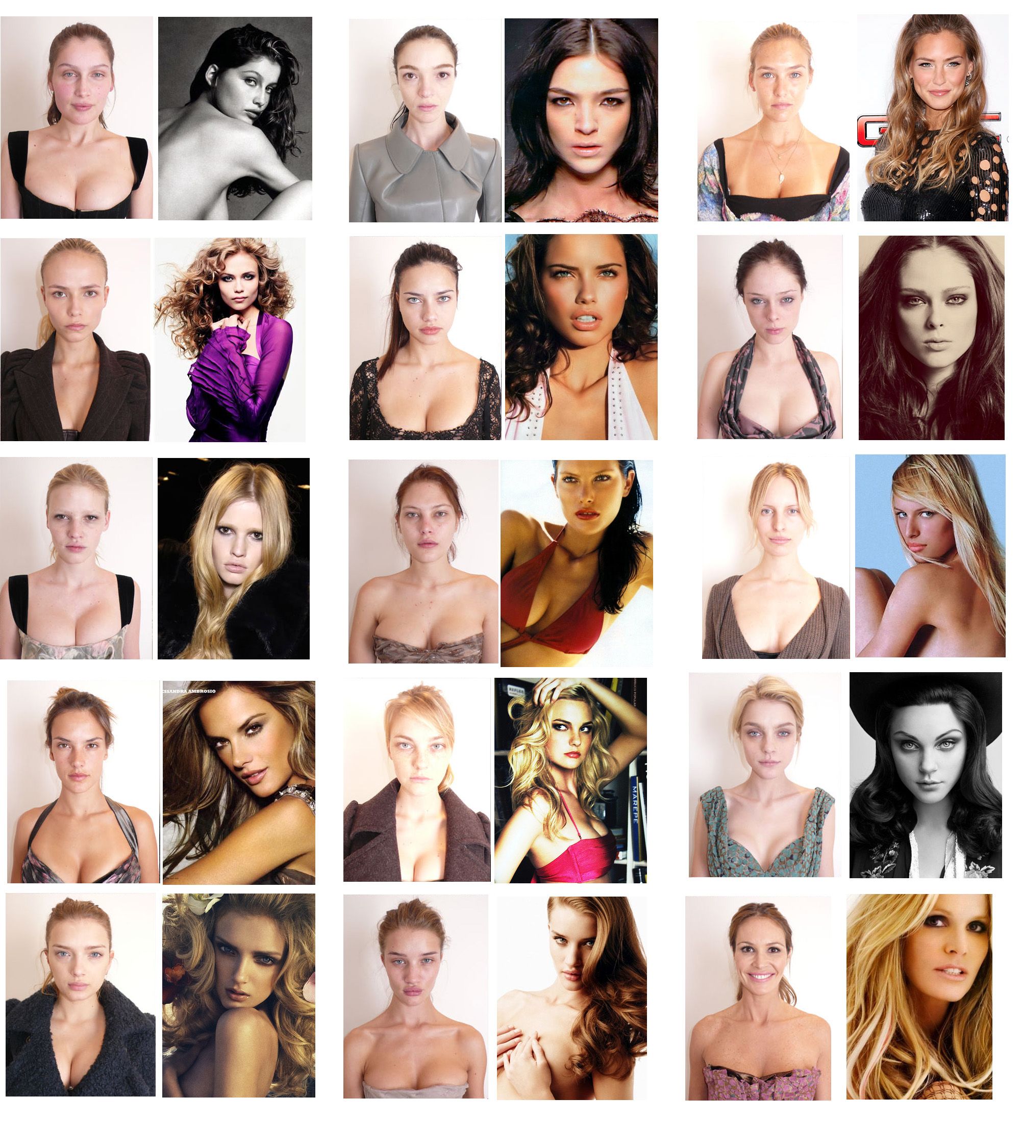 Victoria Secret Models Without Makeup Comparison