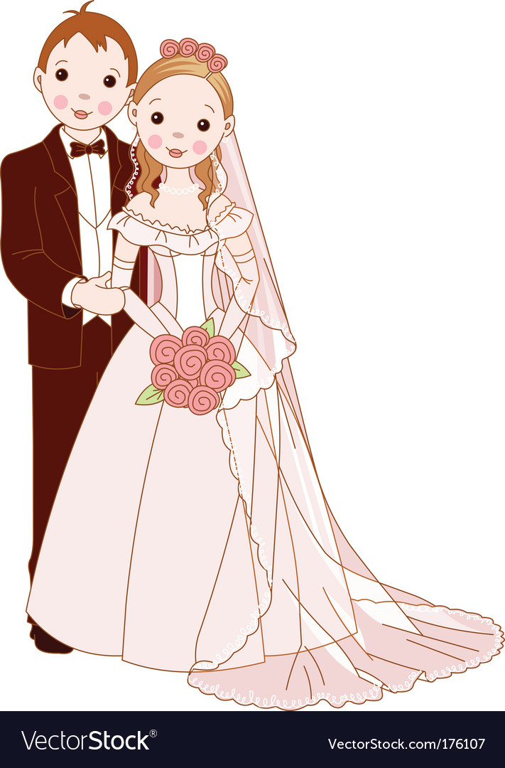 Wedding Bride And Groom Cartoon