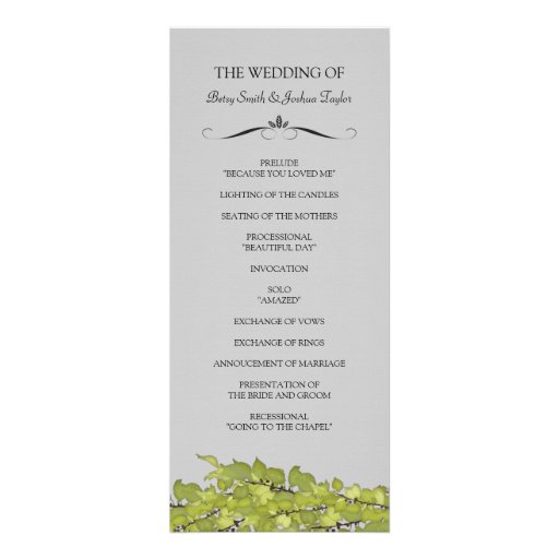 Wedding Ceremony Program Template Free