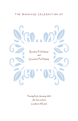 Wedding Ceremony Program Template Free Download