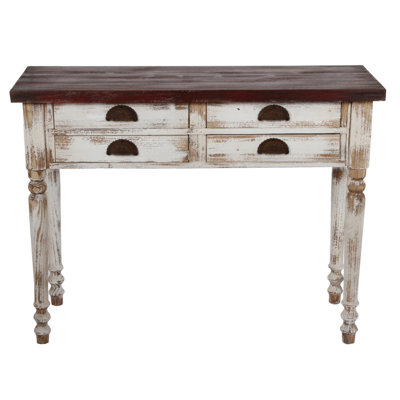 White Console Table With Drawers