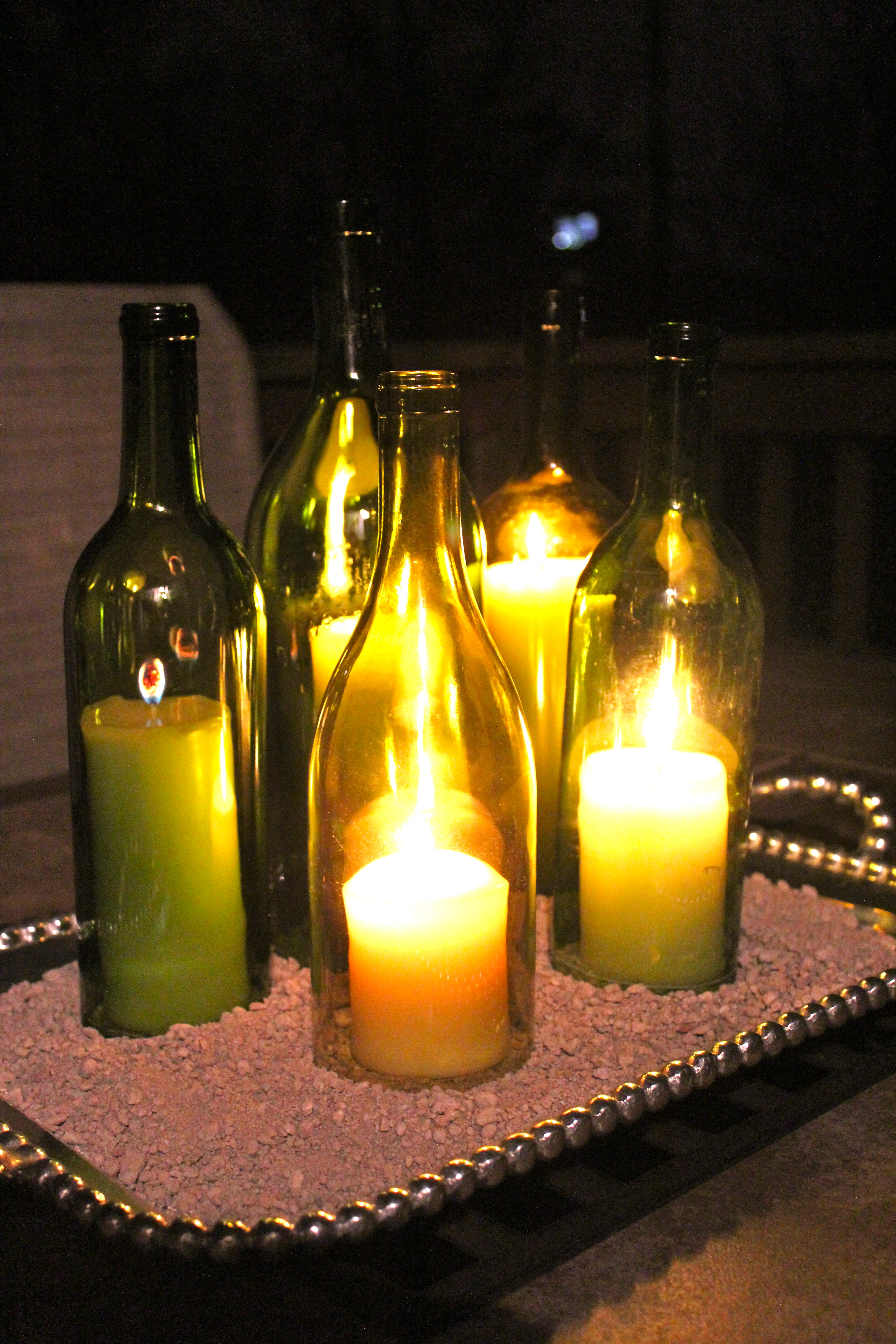 Wine Bottle Centerpieces