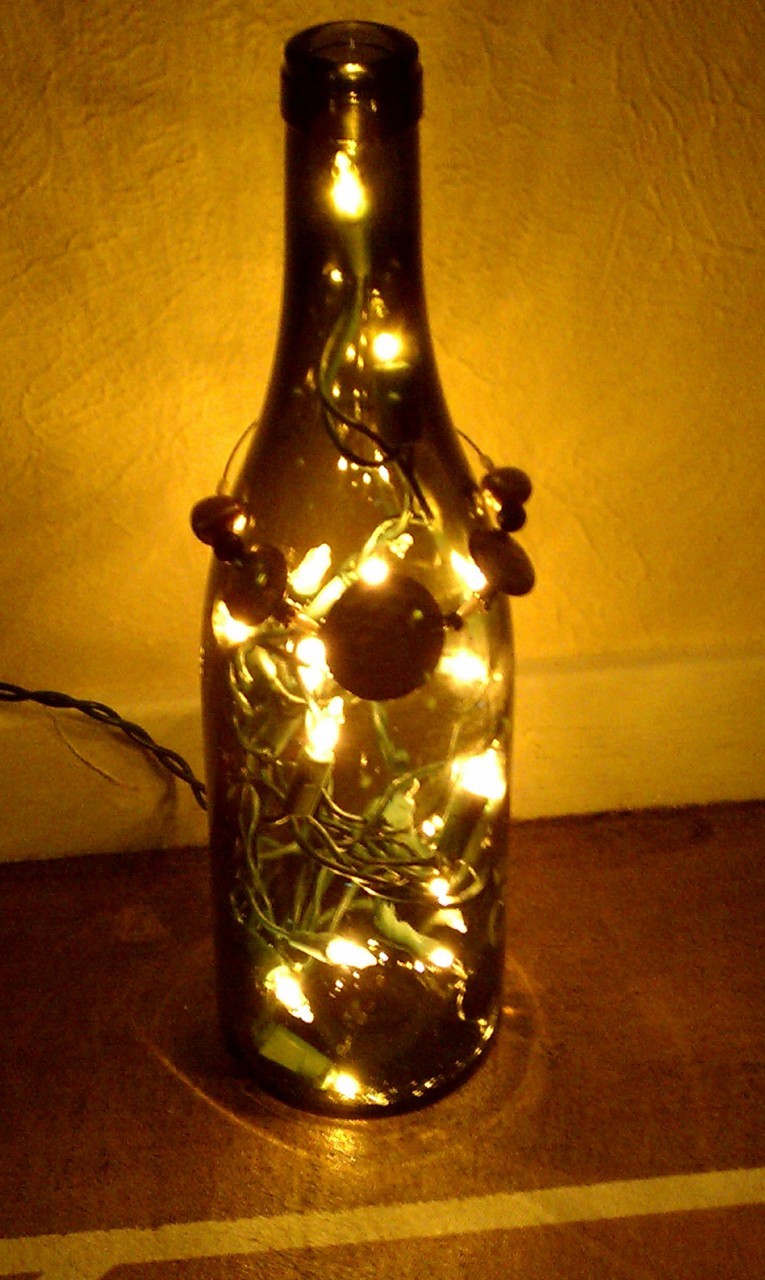 Wine Bottle Crafts With Lights