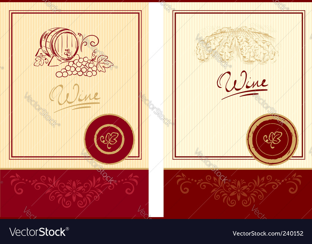 Wine Labels Vector