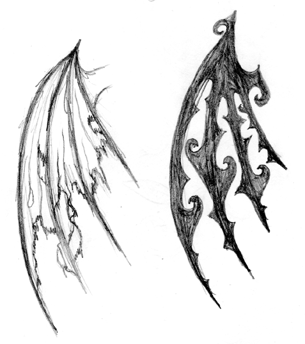 Wings Drawing Tattoo