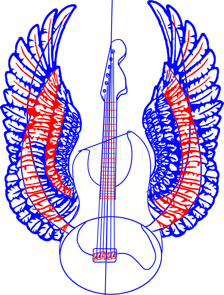 Wings Drawing Tattoo