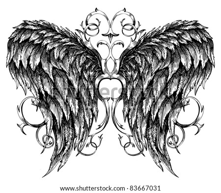 Wings Drawings In Pencil