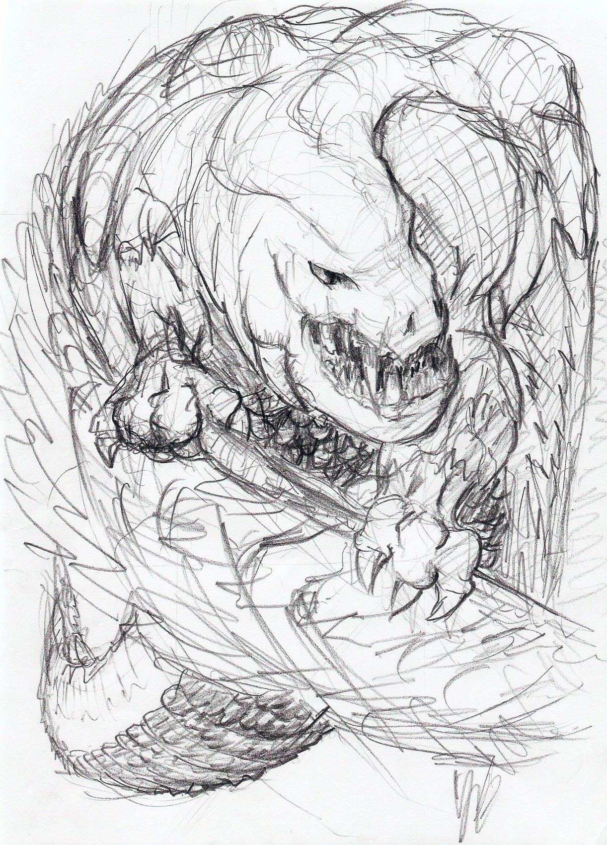 Wings Drawings In Pencil