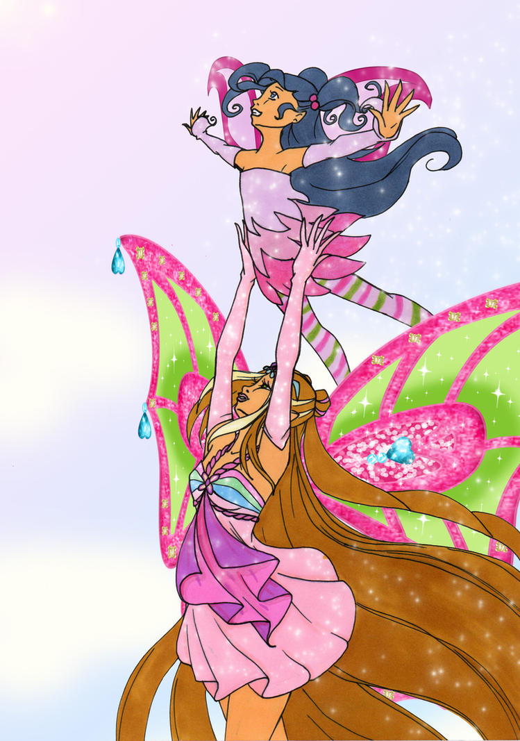 Winx Club Flora And Helia Kiss