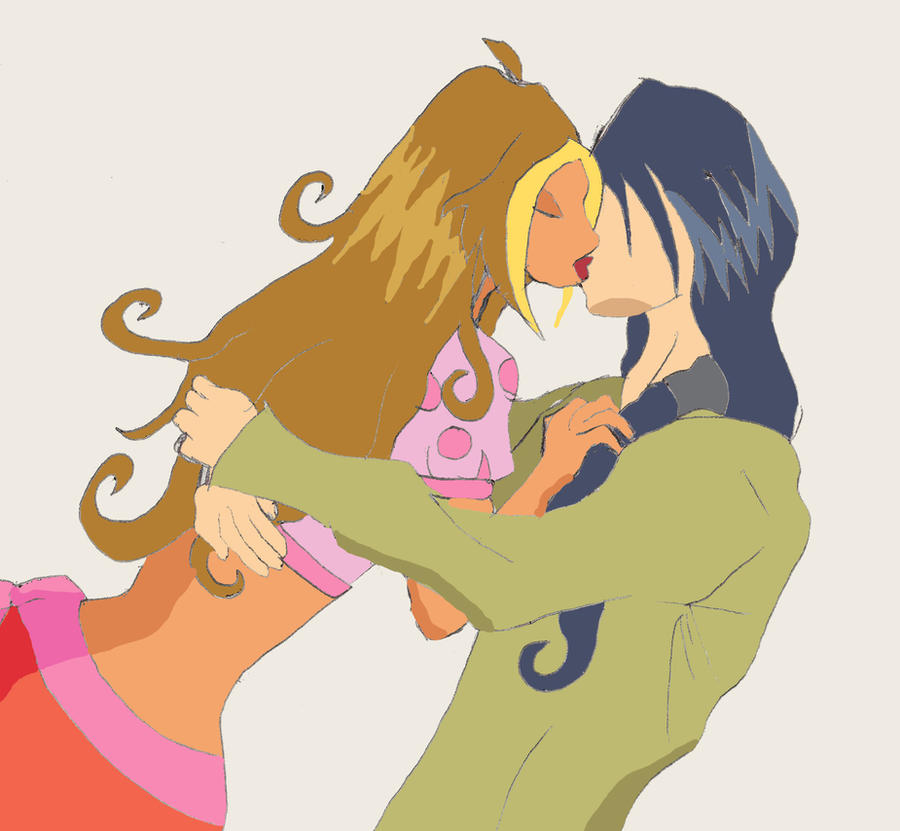 Winx Club Flora And Helia Kiss