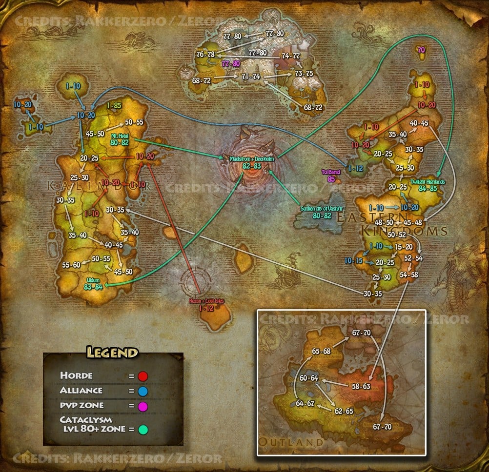 World Of Warcraft Map Azeroth