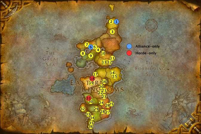 World Of Warcraft Map Eastern Kingdoms