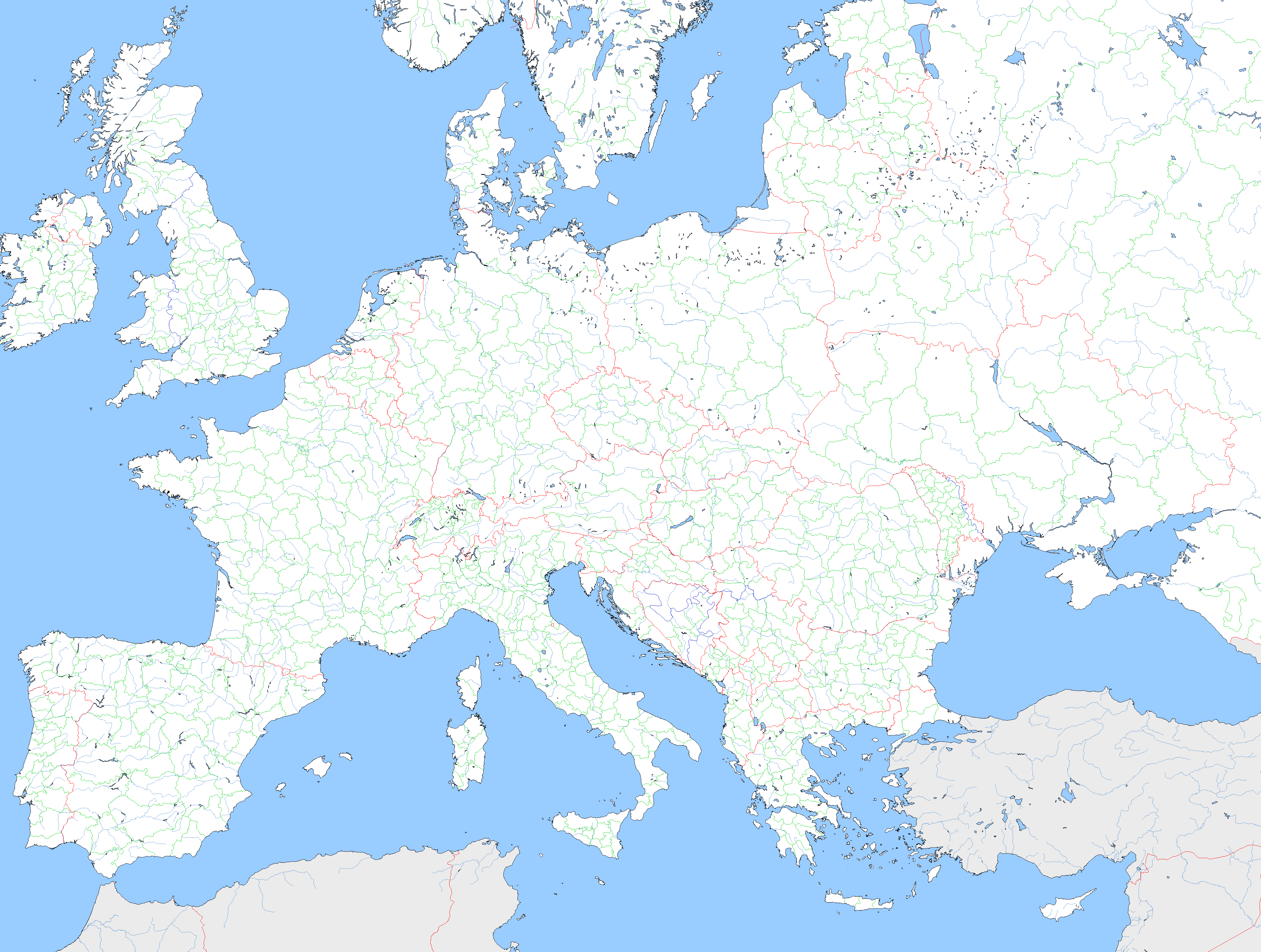 World War 1 Map Blank