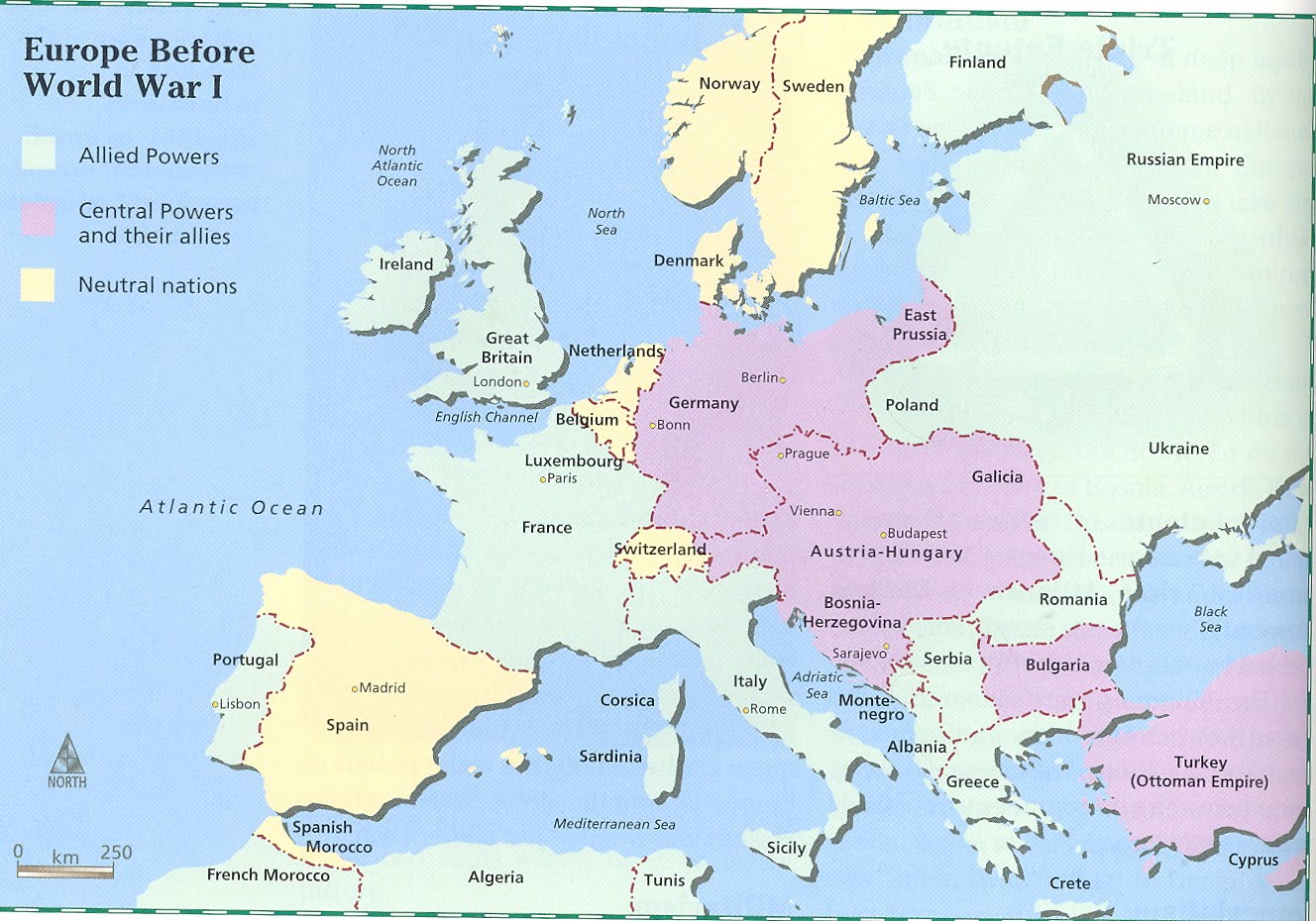 World War 1 Maps Allies