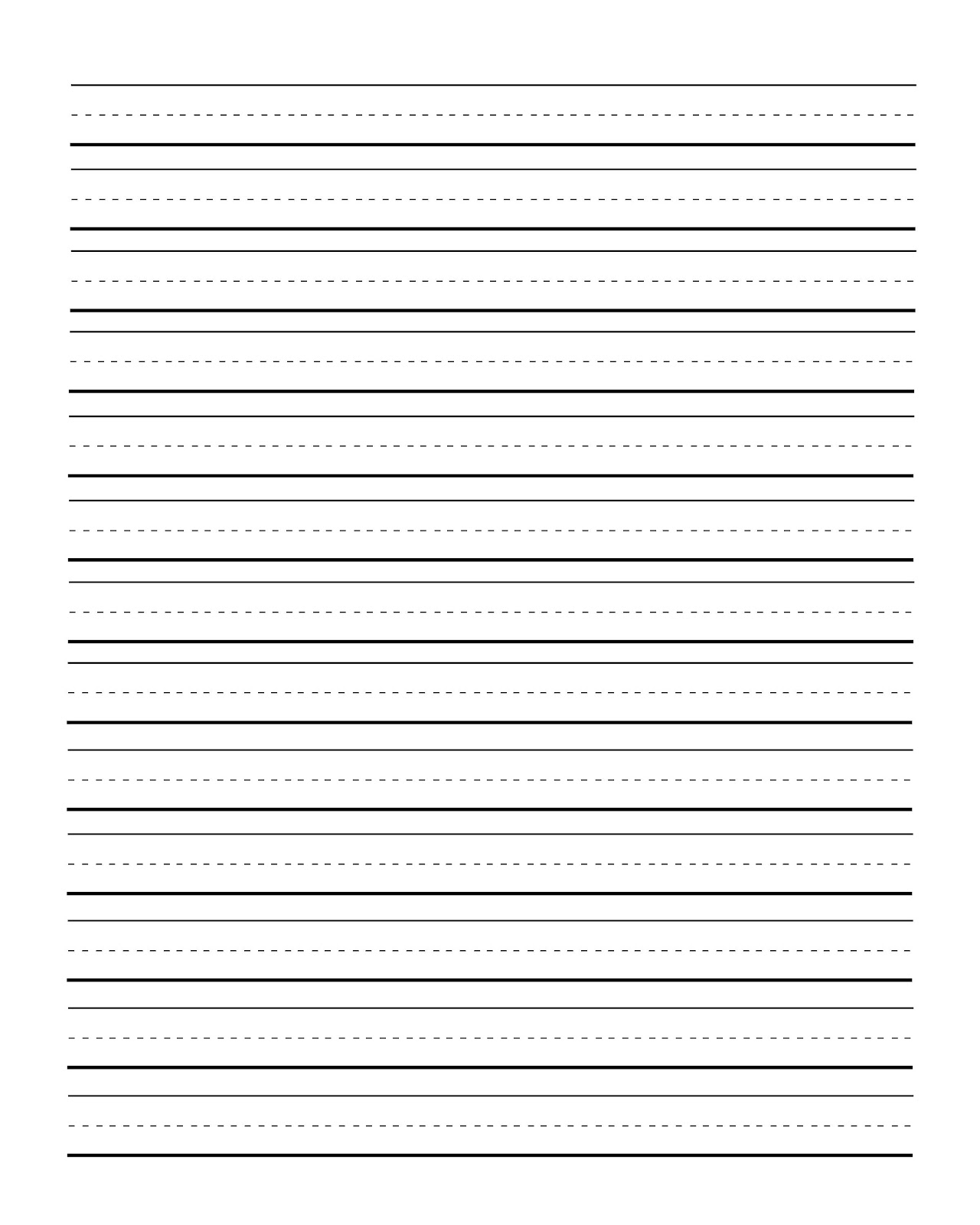 Writing Paper For Kindergarten Template